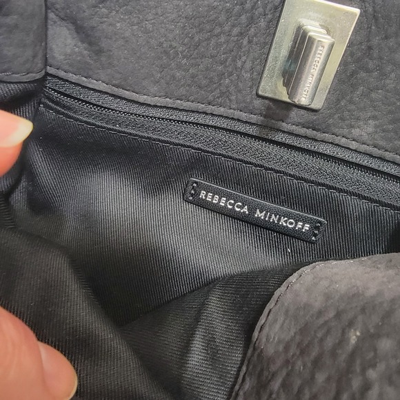 Rebecca Minkoff Small Darren Studded Shoulder Bag Black‎ Suede - Picture 7 of 16